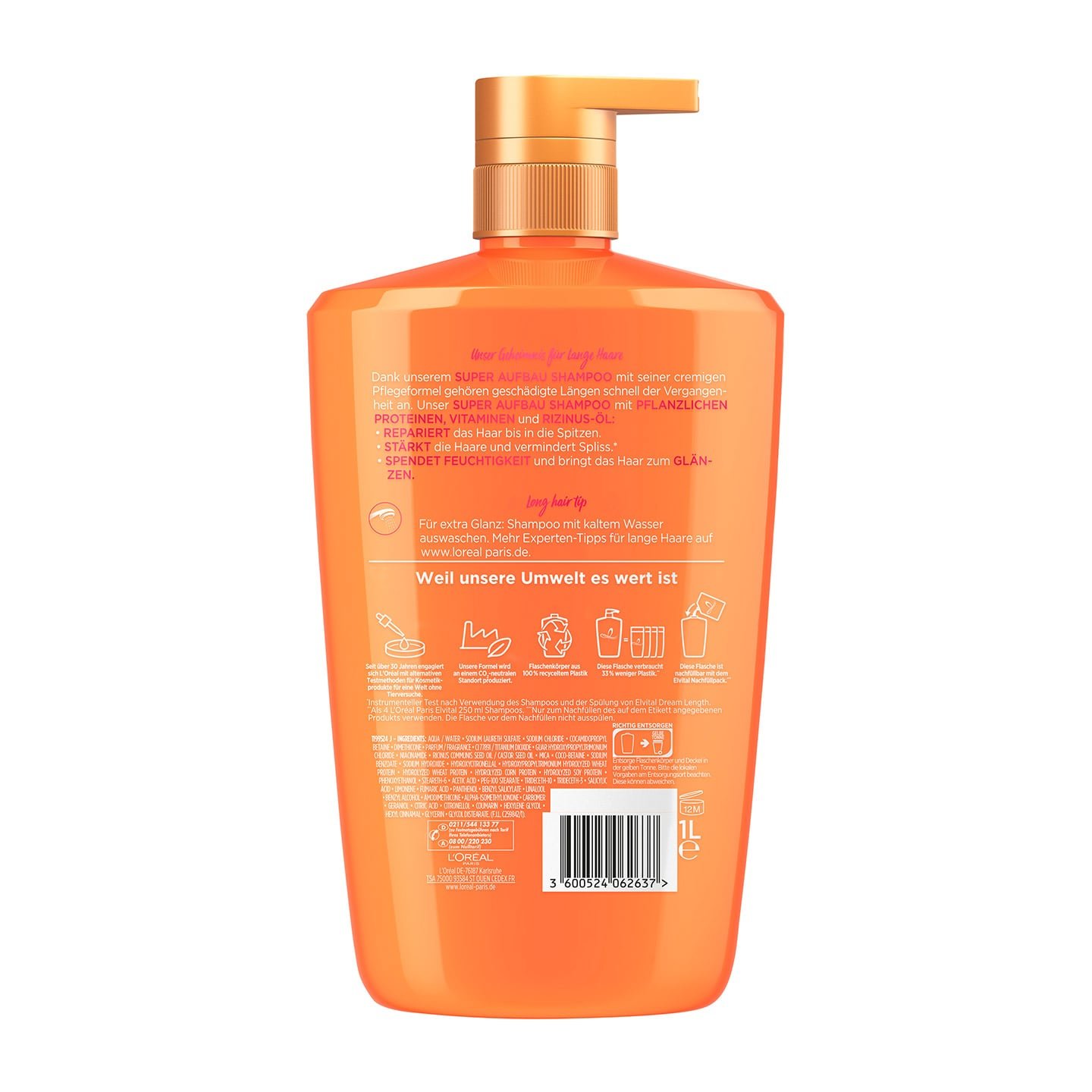 Elvital Dream Length Shampoo XXL Rückseite